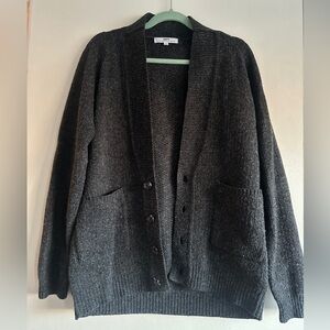 Men's Charcoal Cardigan Sweater